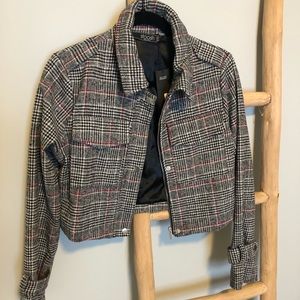 Cropped houndstooth jacket - new with tags